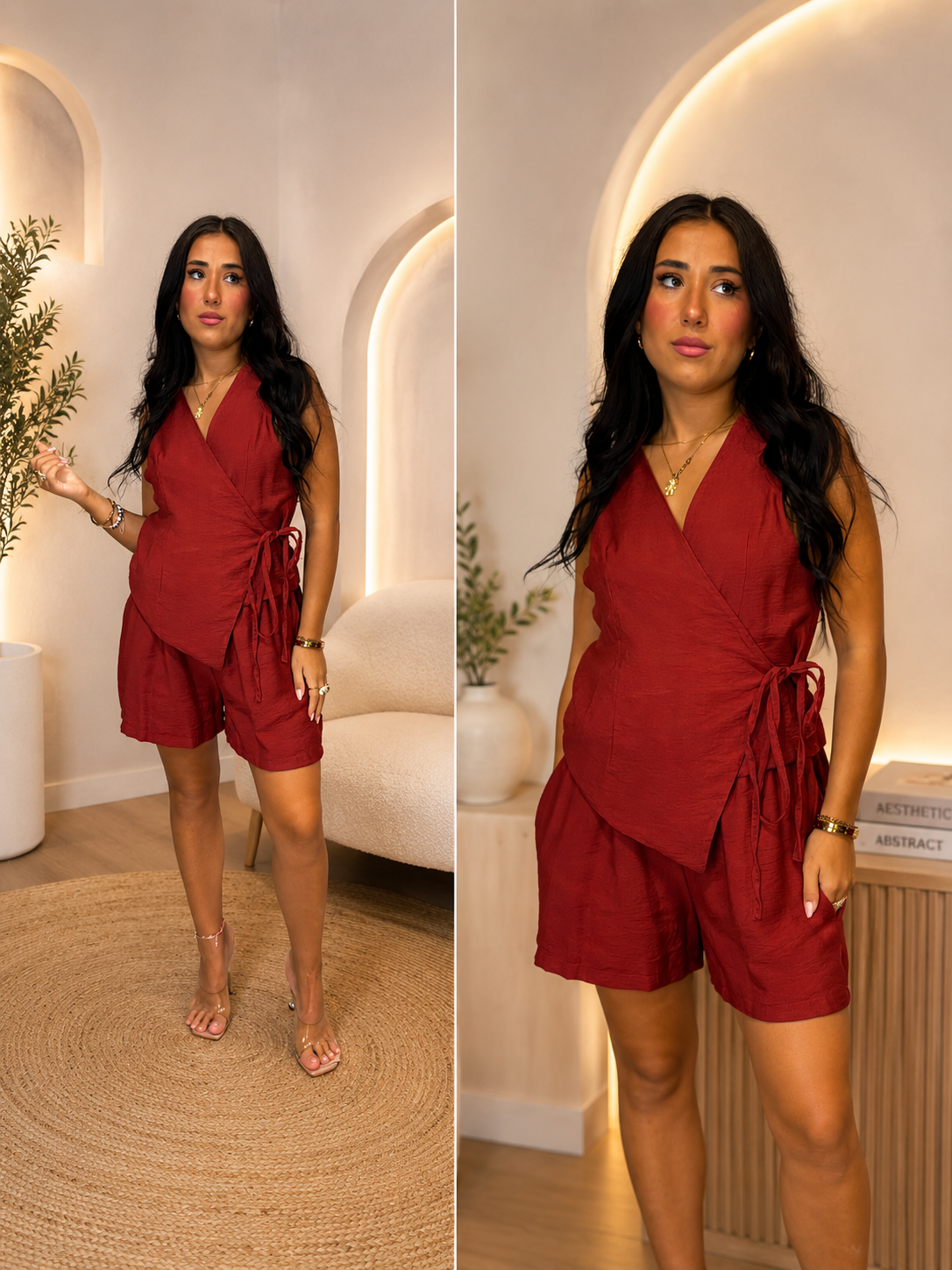 Coordinato Pantaloncino e Gilet a Portafoglio