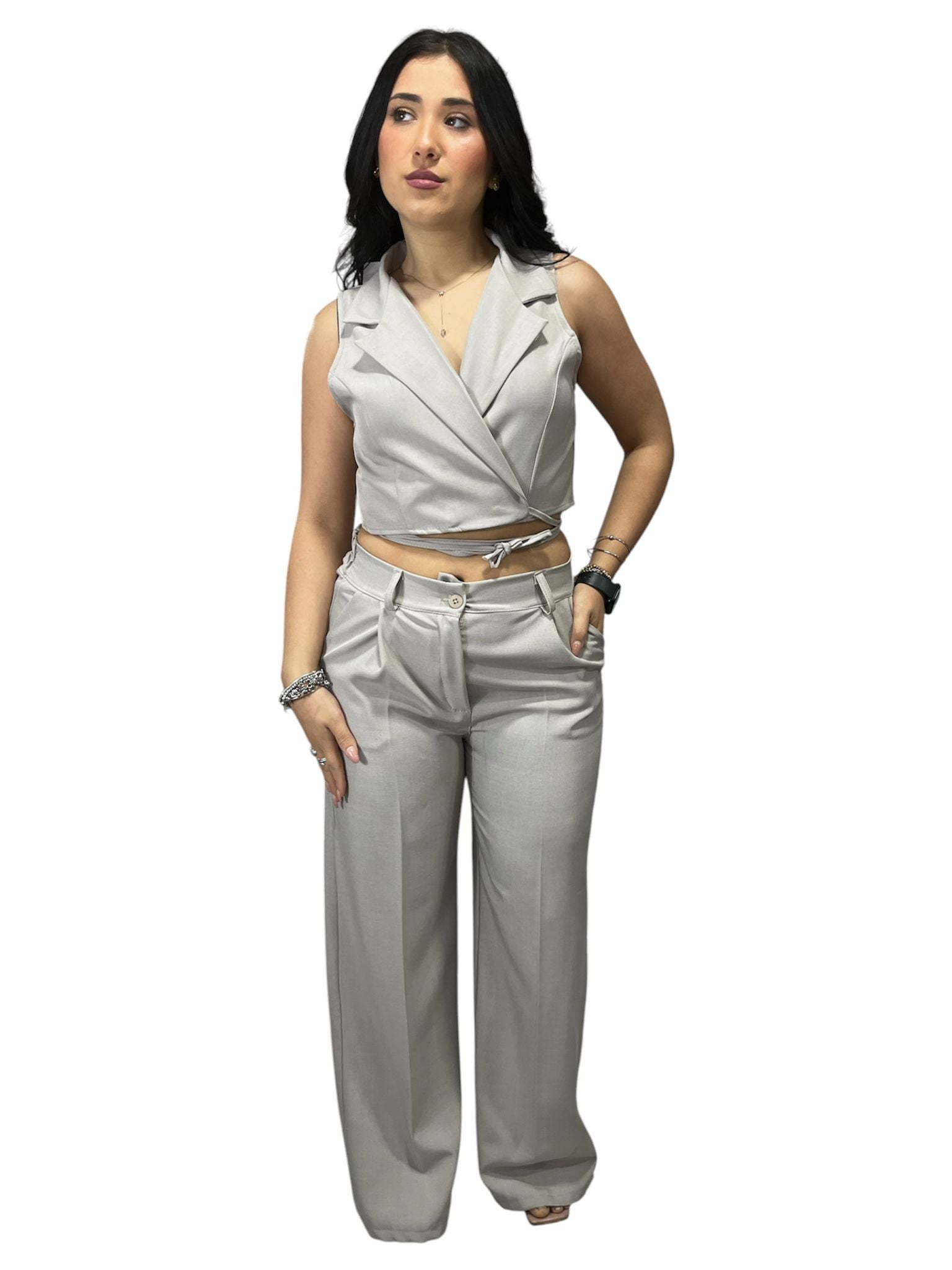 Coordinato Pantalone e Gilet a Giromaniche
