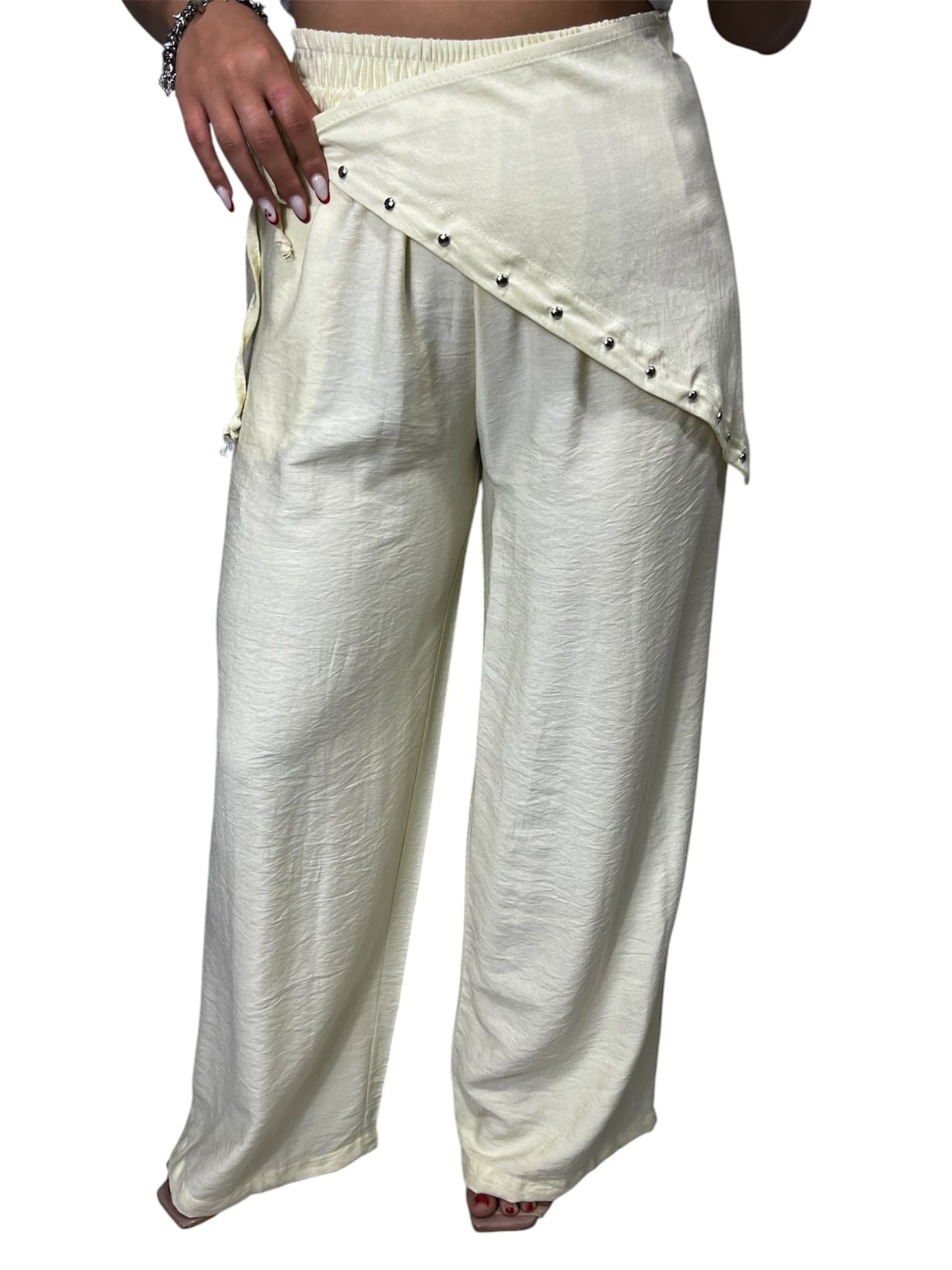 Pantalone Palazzo 2 in 1 con Foulard Multiuso