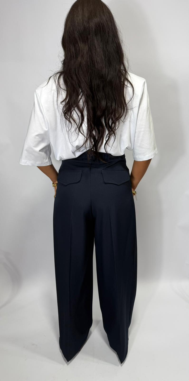 Pantalone Martina classico con tasche finte sul retro