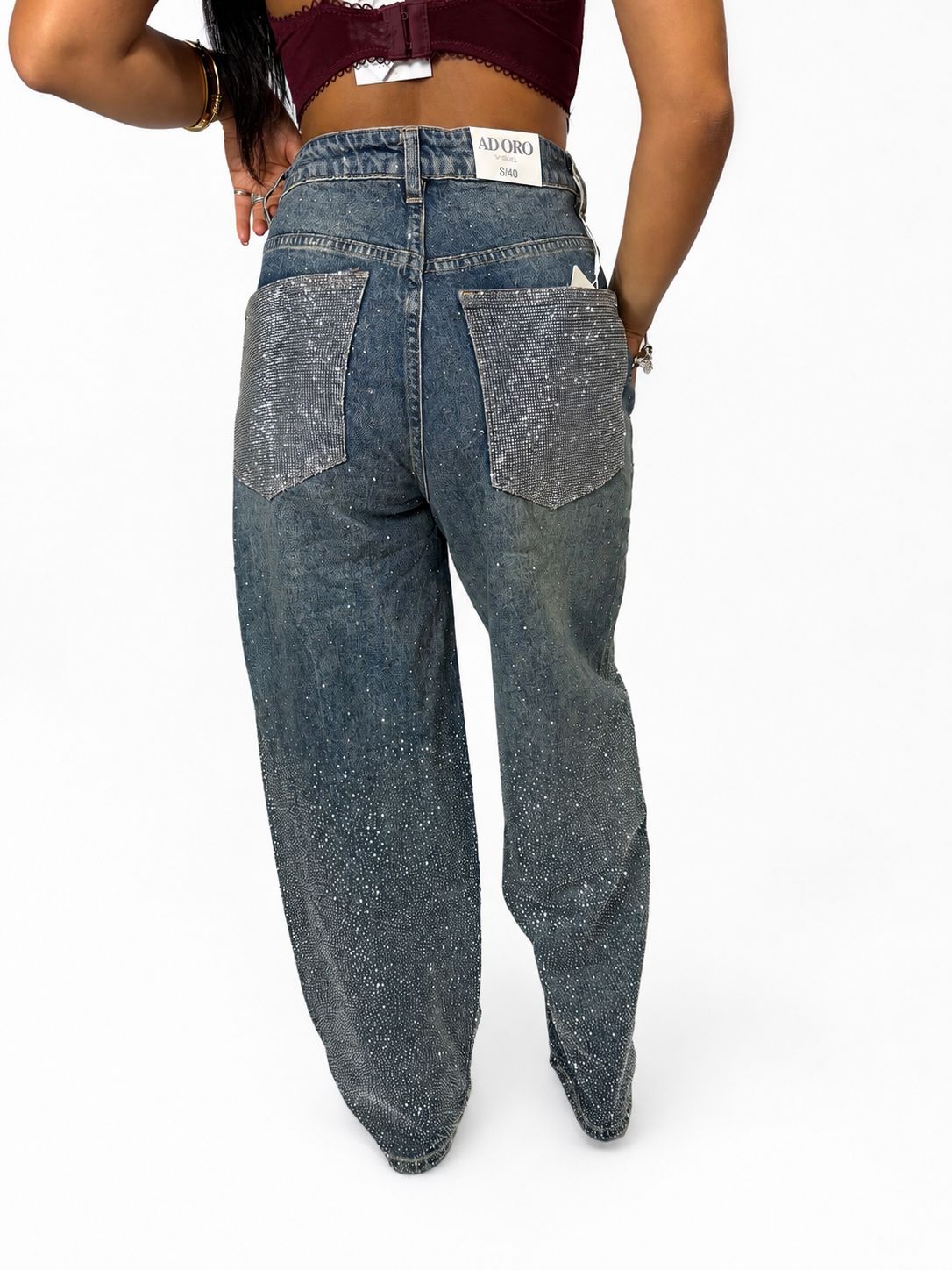 Jeans Doppia Tasca Glitter