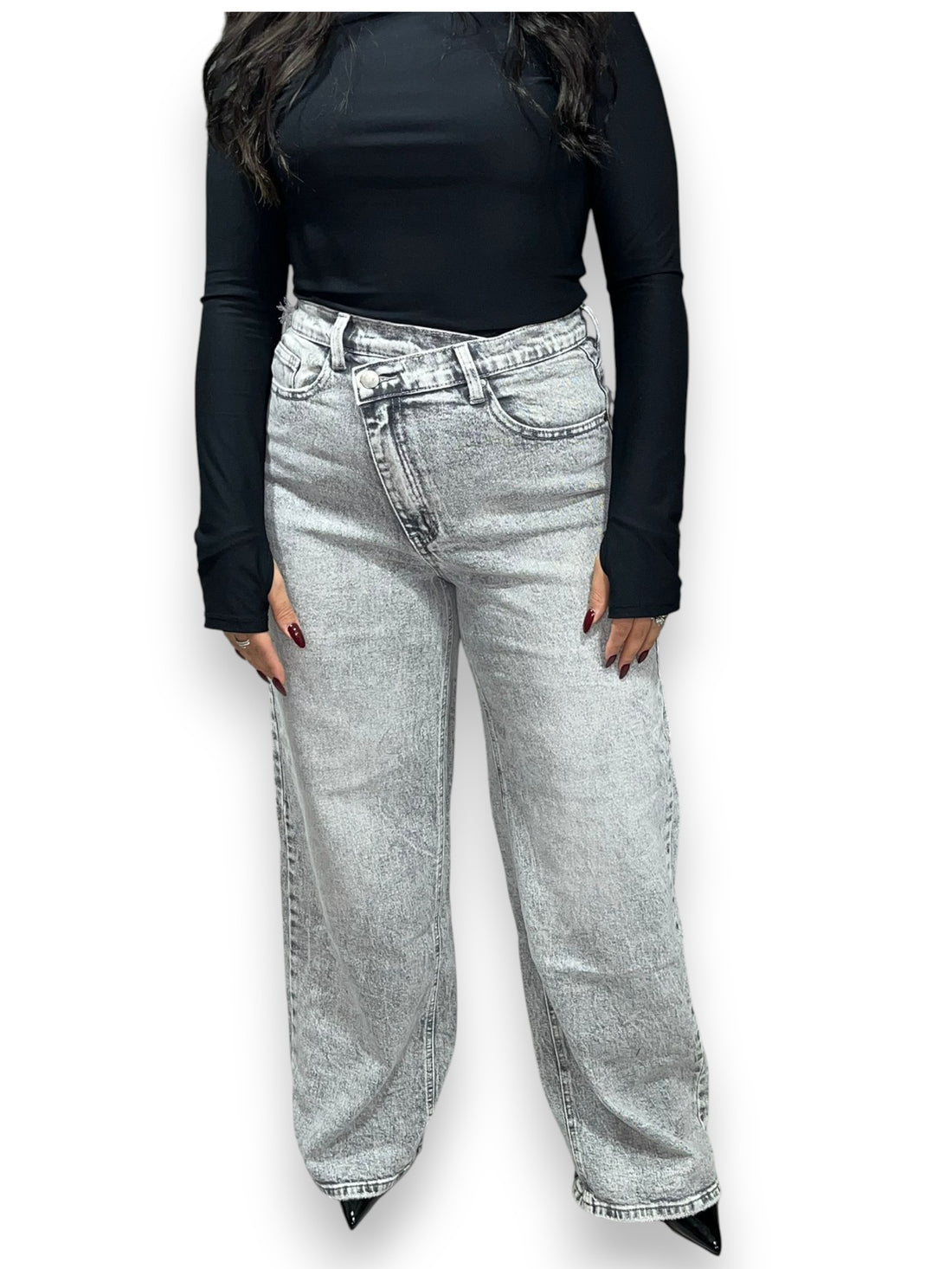 jeans incrocio grigio