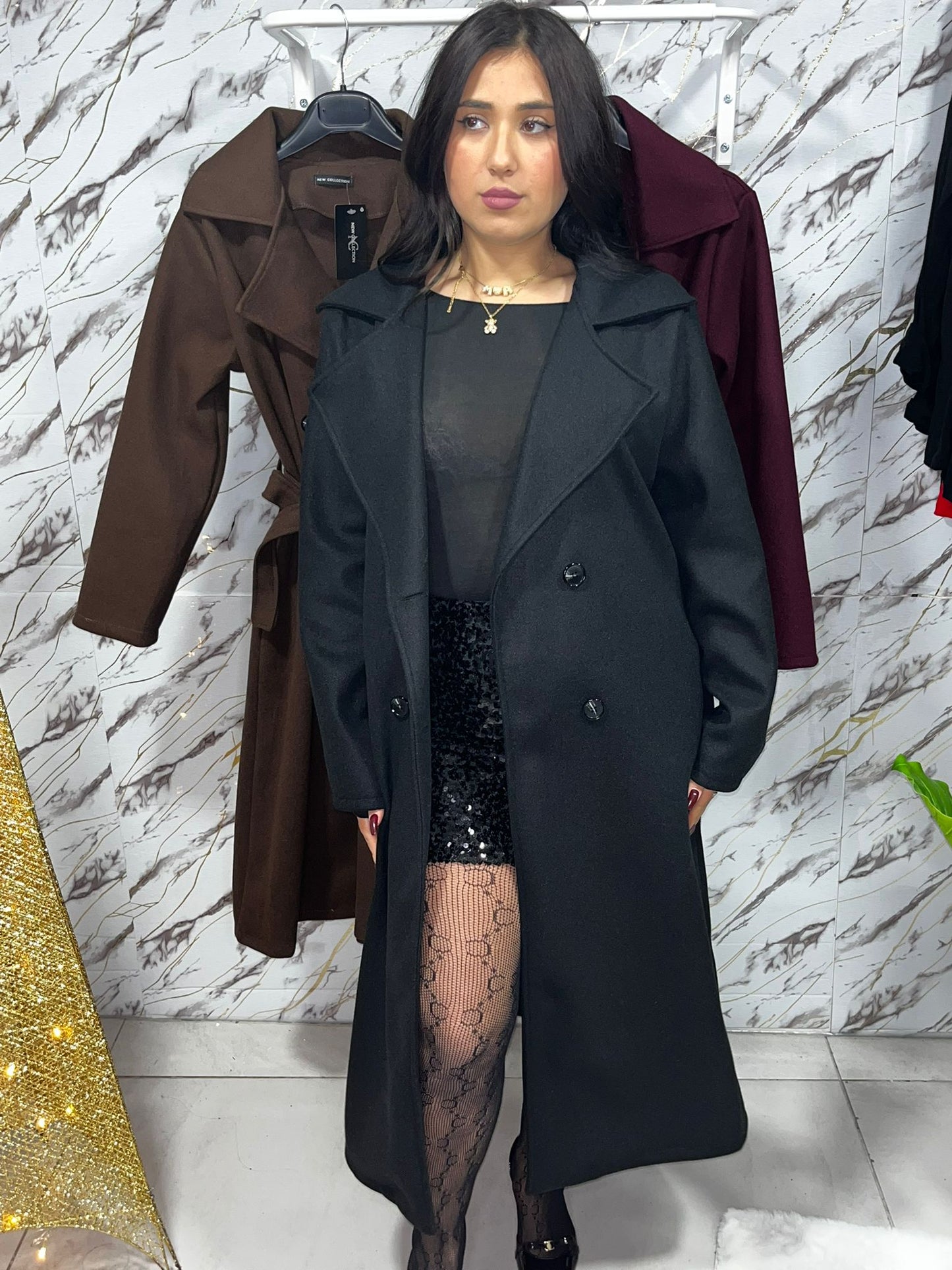 Cappotto con cinturino