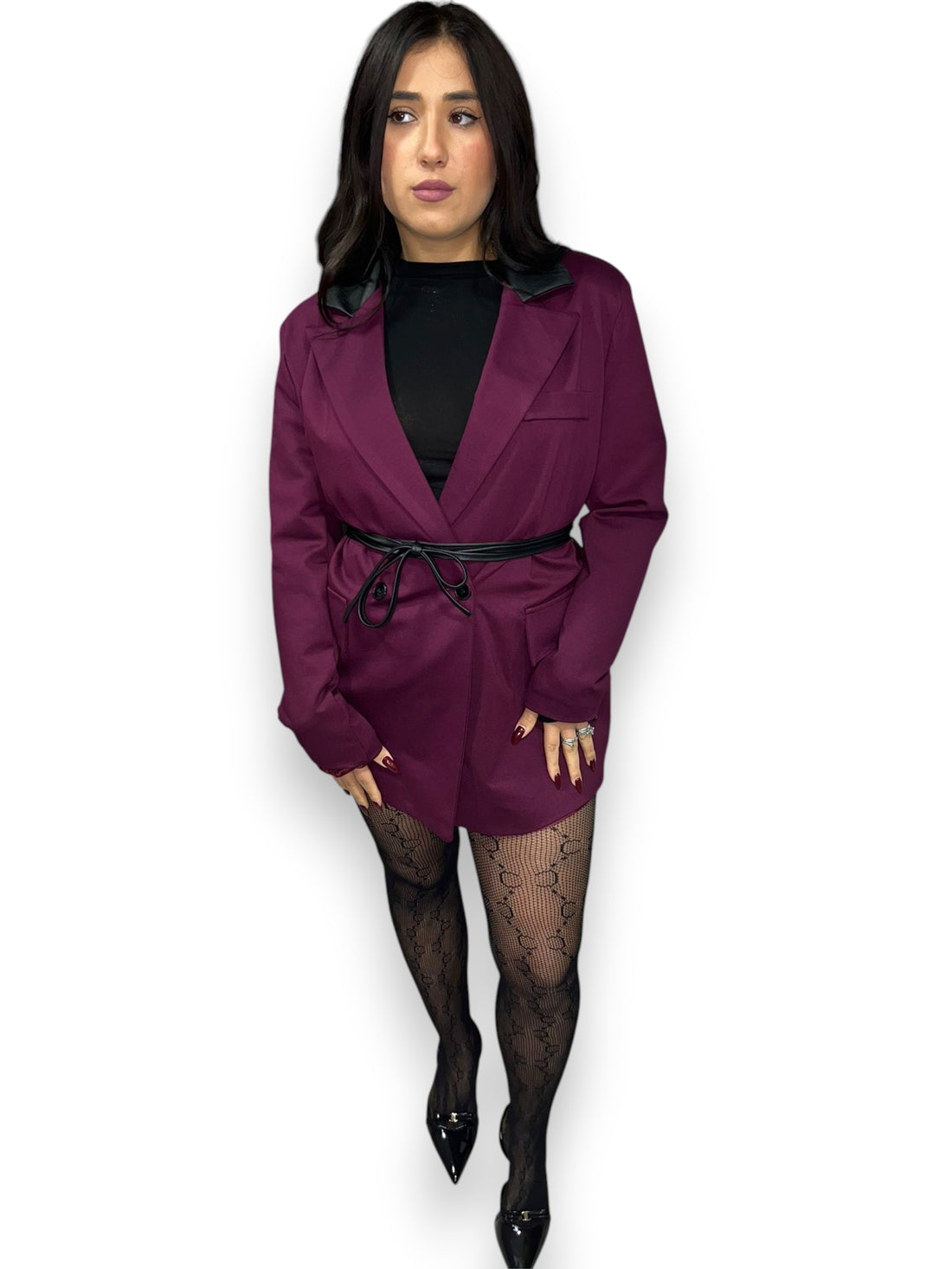 Blazer con cinturino Alessia