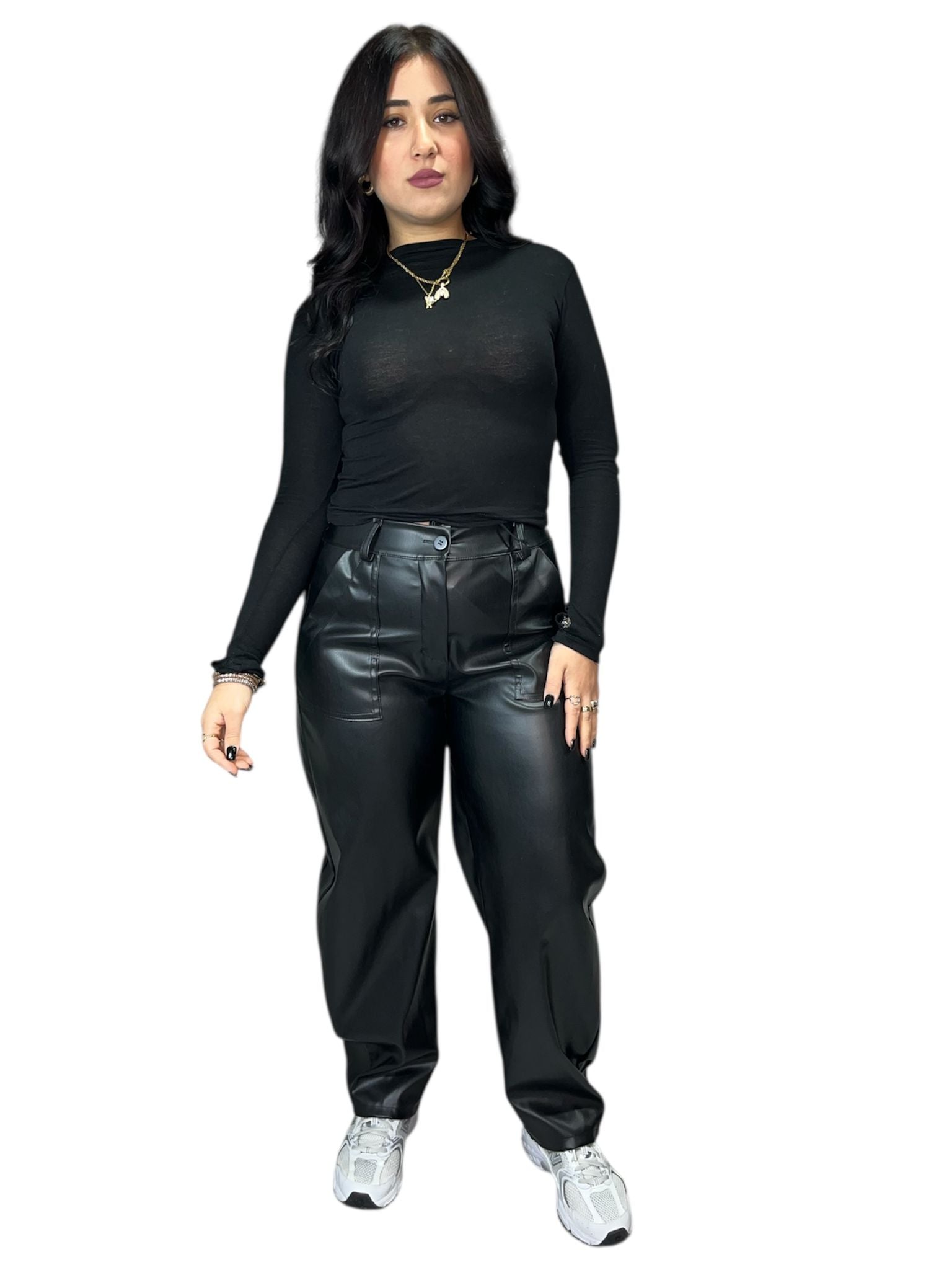 Pantalone in morbido ecopelle