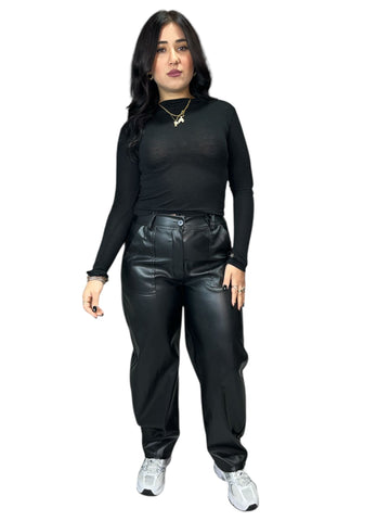 Pantalone in morbido ecopelle