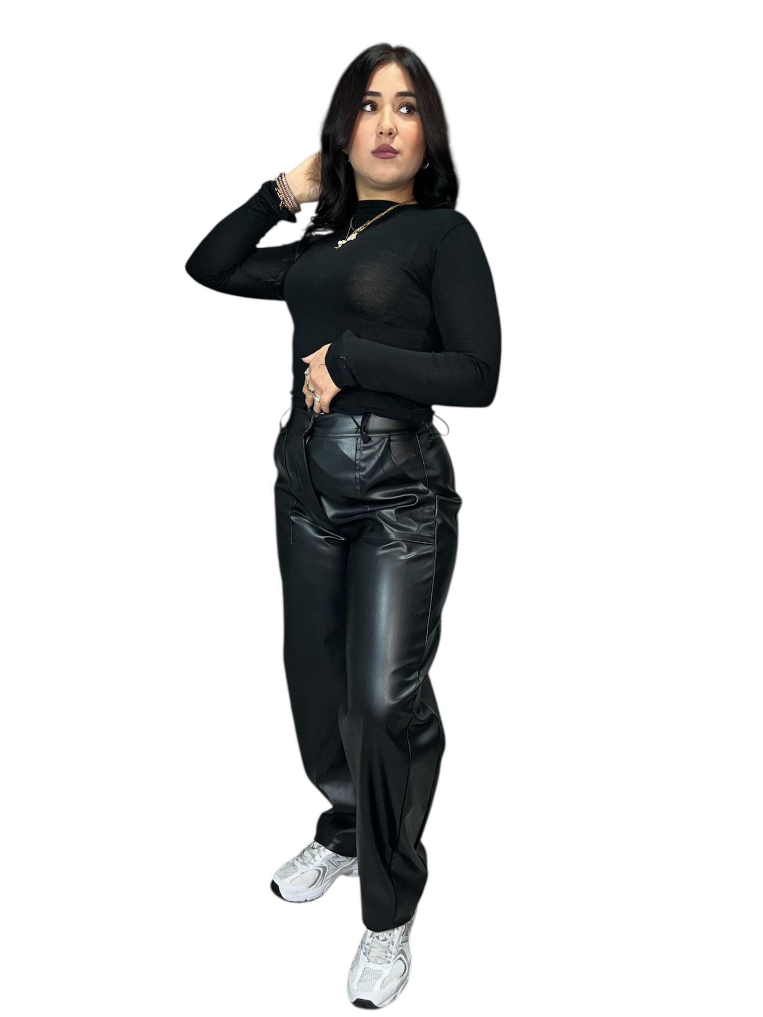 Pantalone in morbido ecopelle