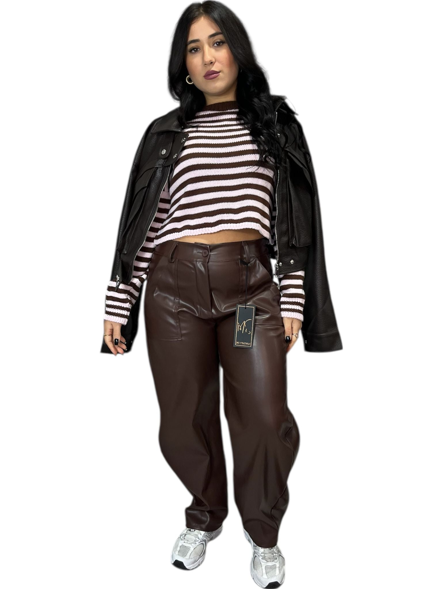 Pantalone in morbido ecopelle