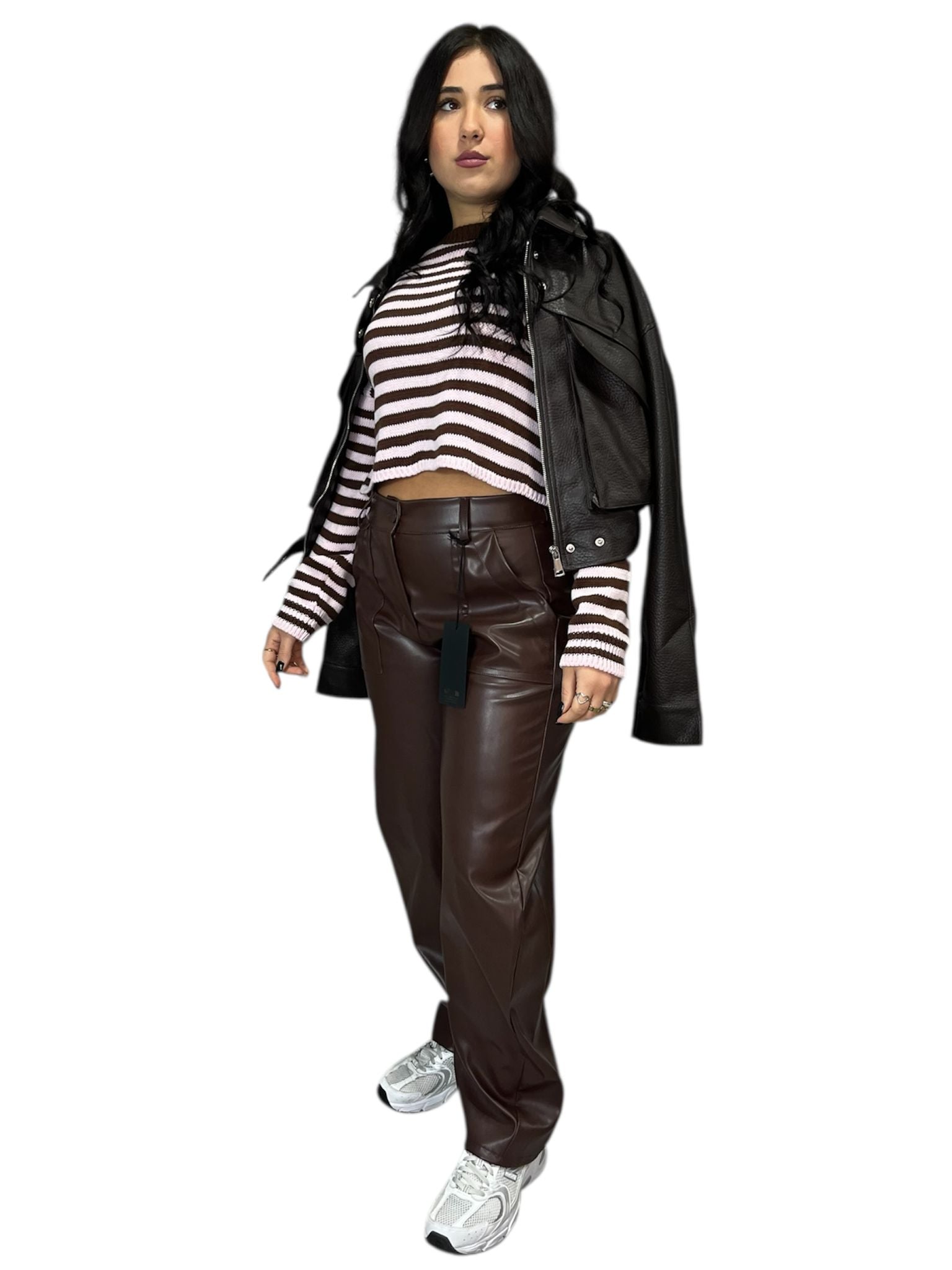 Pantalone in morbido ecopelle