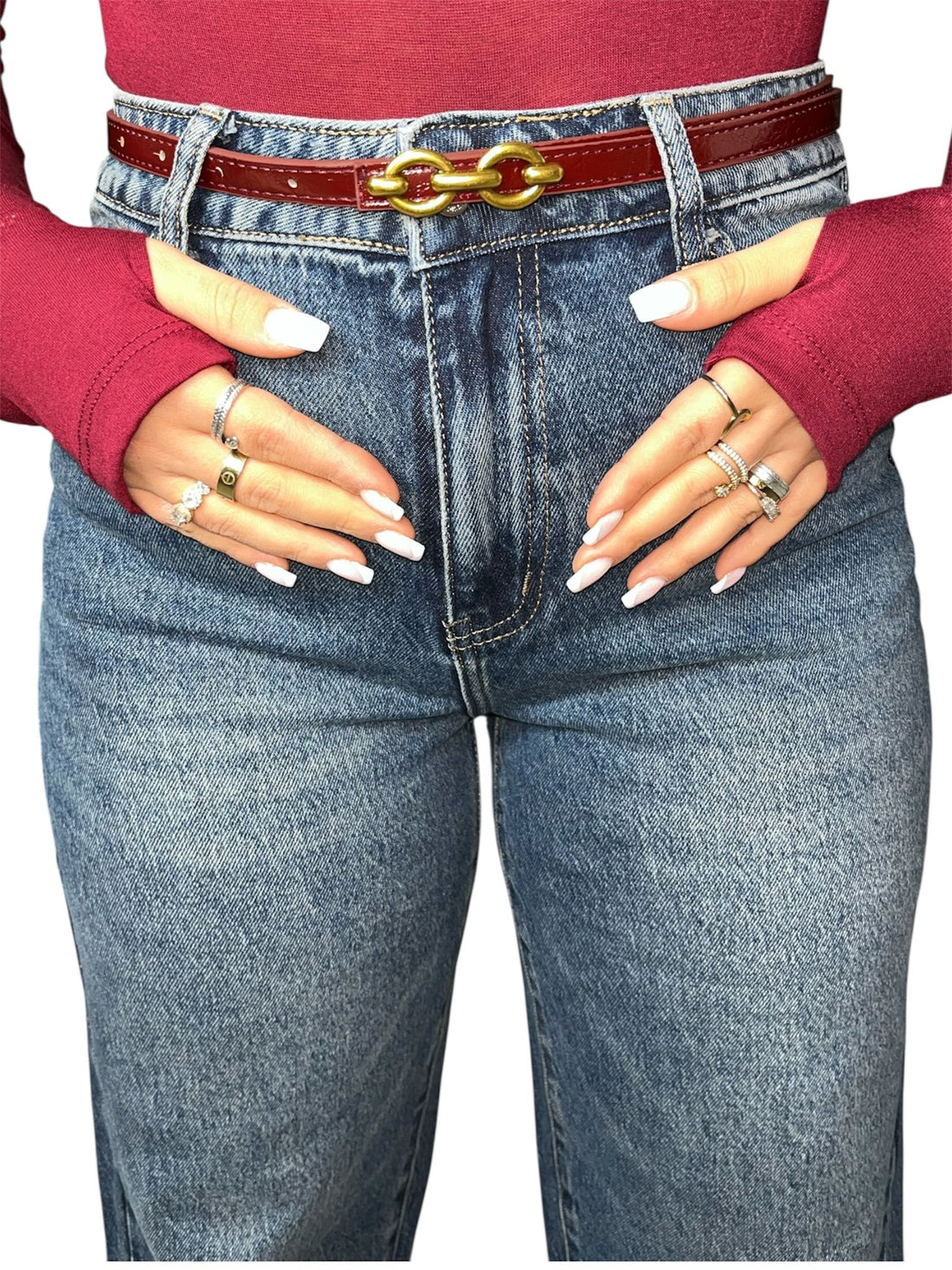 Jeans Marika compresa di cintura in denim elasticizzato