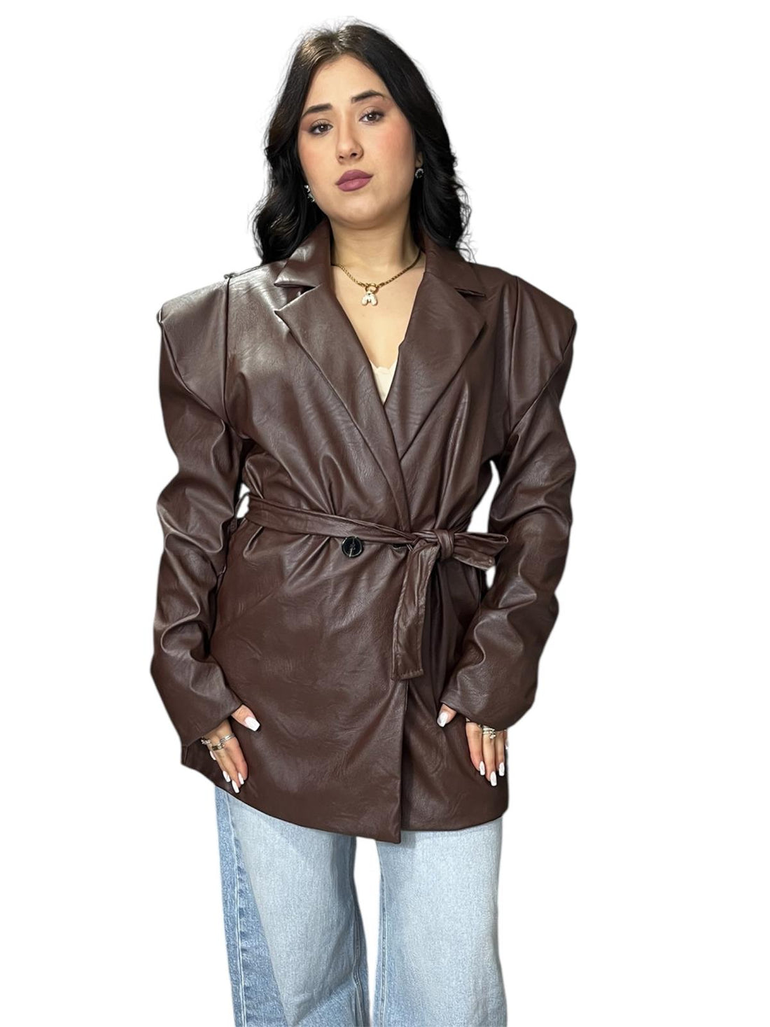 Trench Clotilde in ecopelle