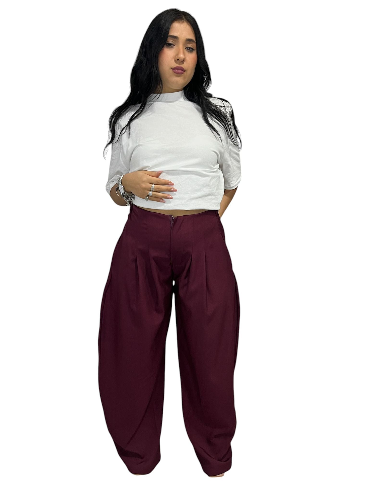 Pantalone classico ballon elasticizzato