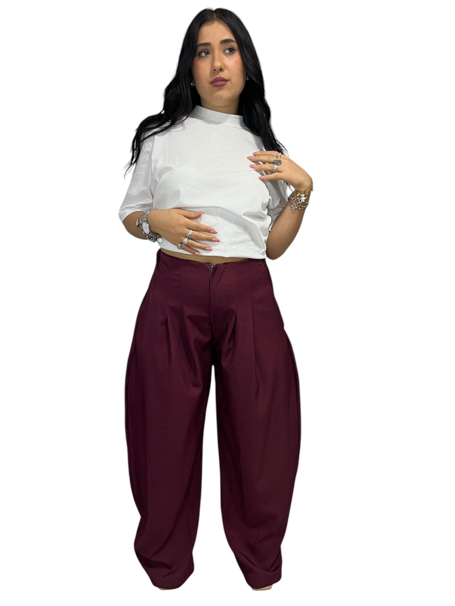Pantalone classico ballon elasticizzato