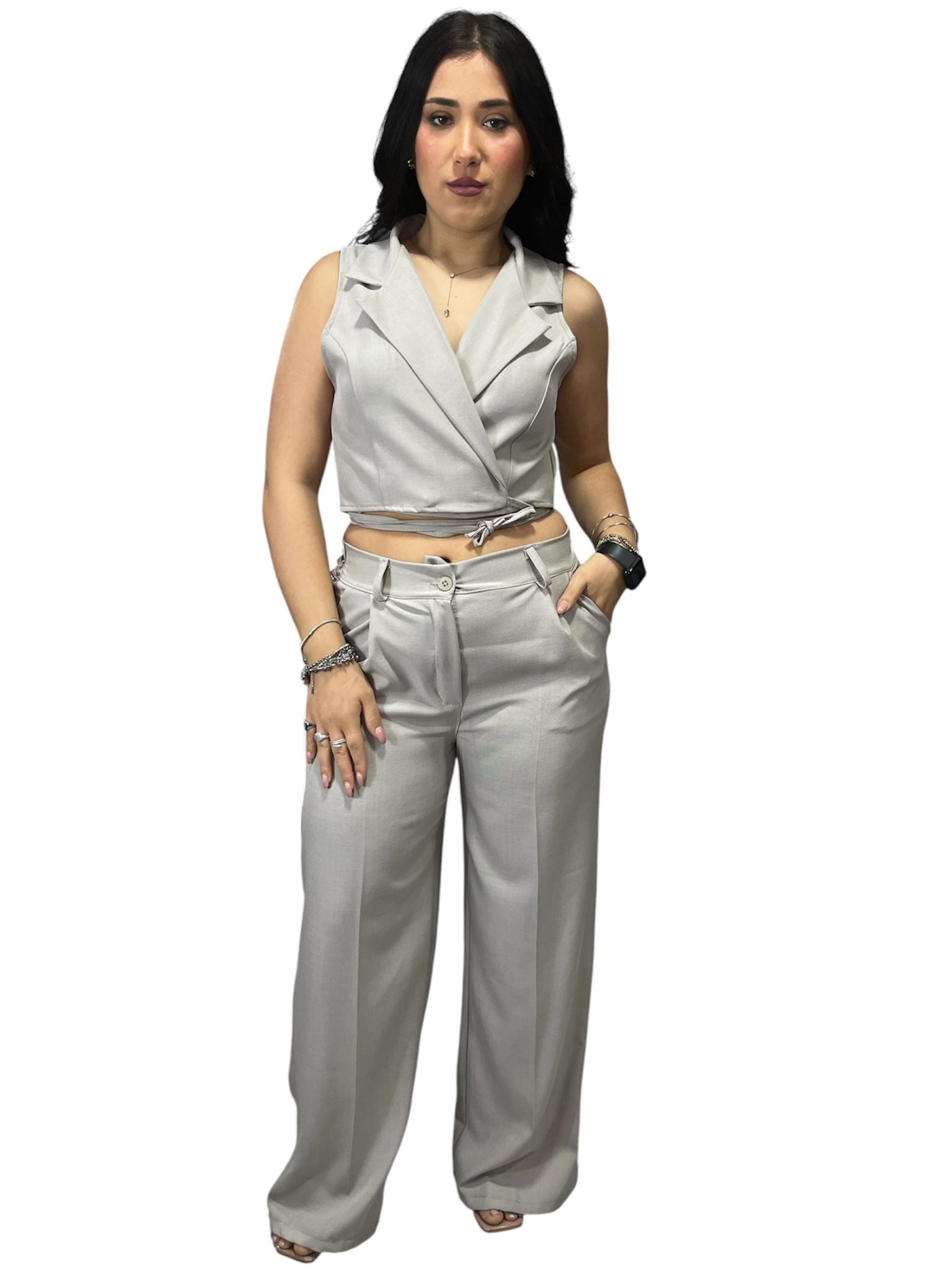 Coordinato Pantalone e Gilet a Giromaniche