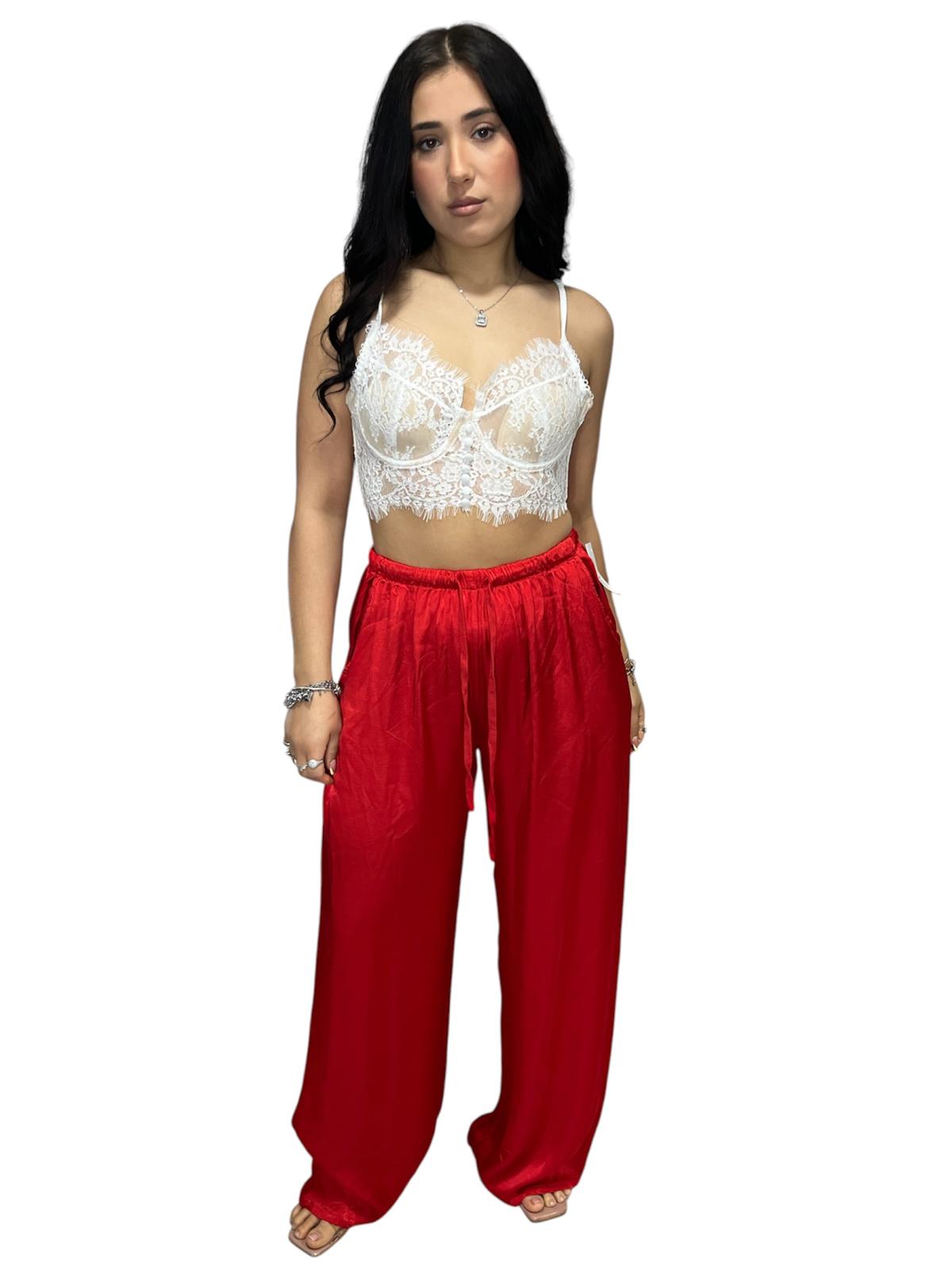 Pantaloni Satin a Palazzo