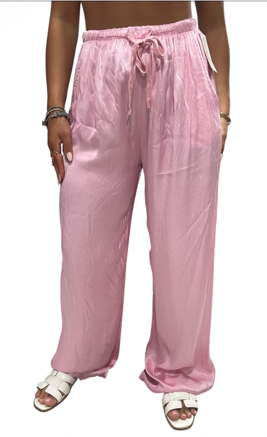 Pantaloni Satin a Palazzo