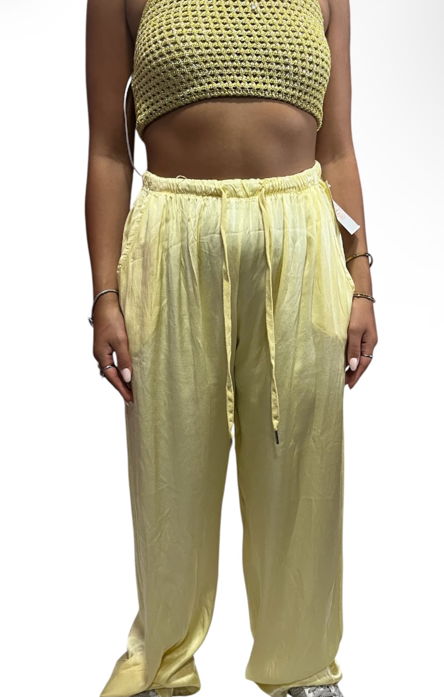 Pantaloni Satin a Palazzo