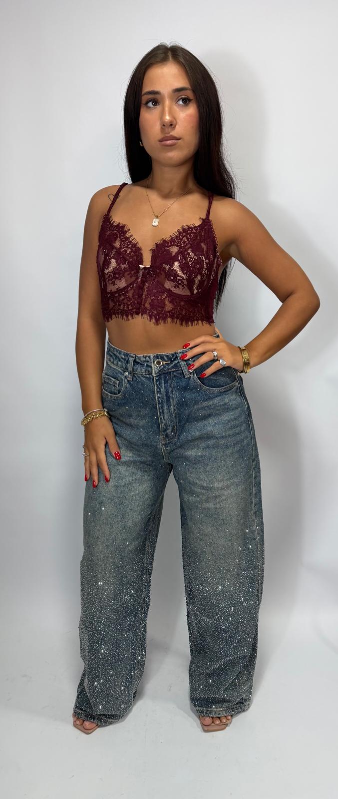 Jeans Doppia Tasca Glitter