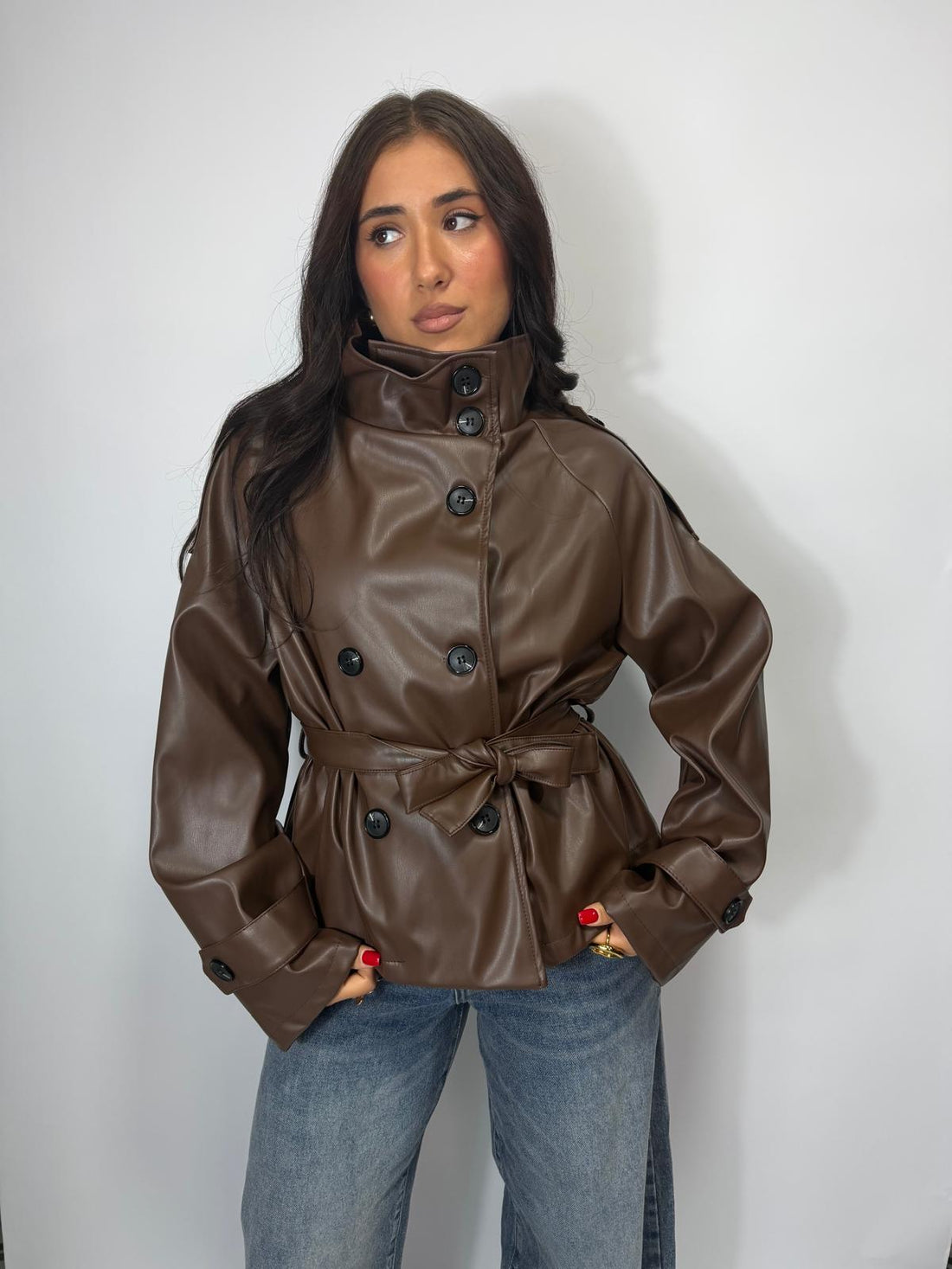 Trench Chris in morbido ecopelle