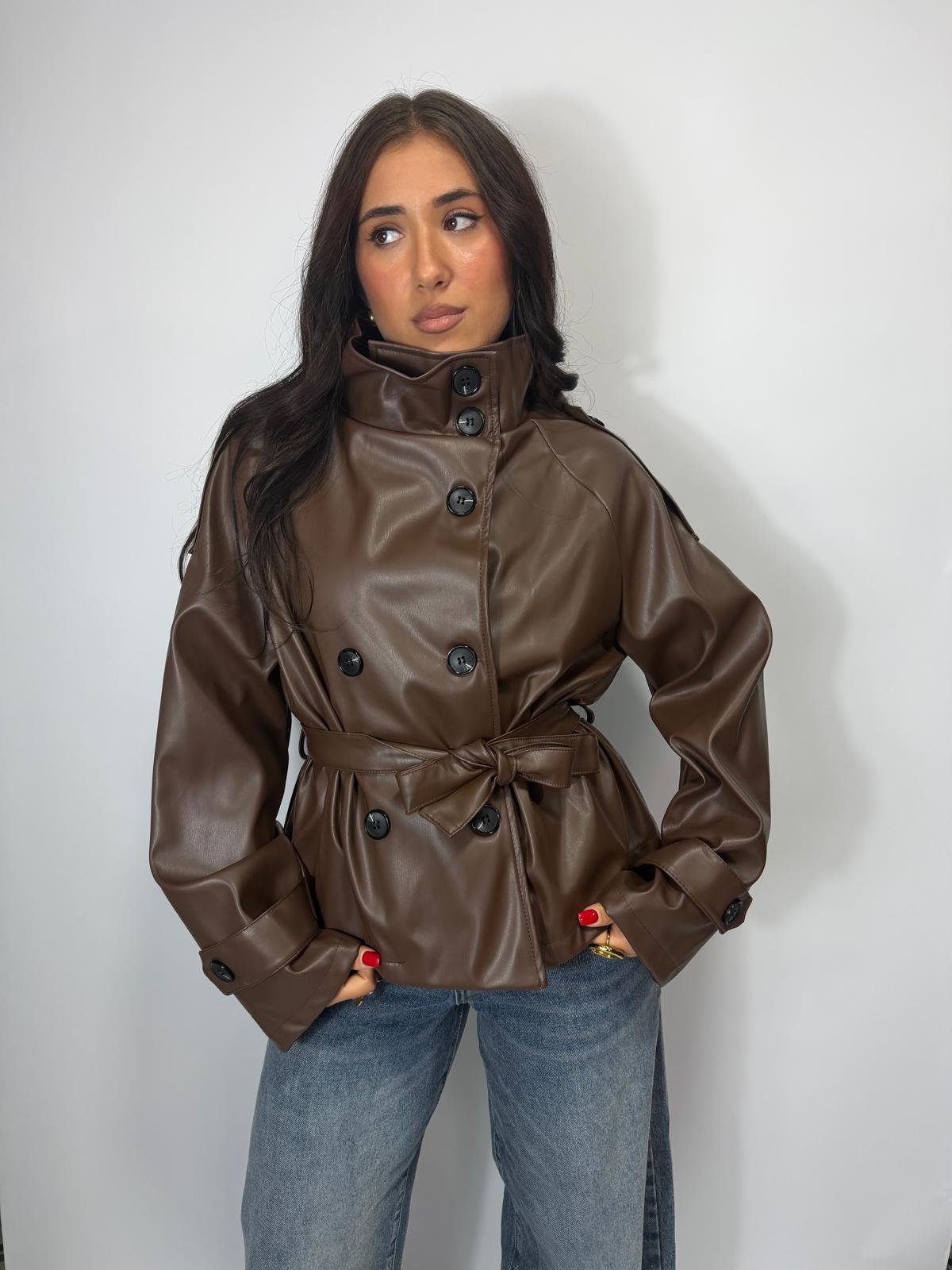 Trench Chris in morbido ecopelle