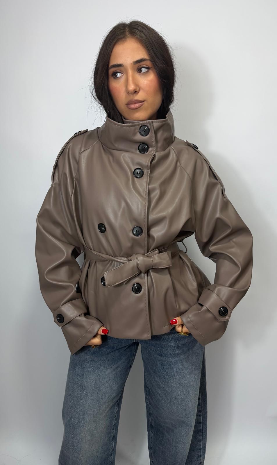 Trench Chris in morbido ecopelle