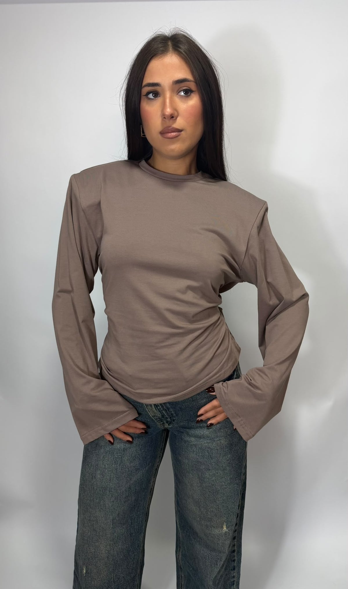 Maglia JUST WEST STRINGHE SUL RETRO SPALLINA IMBOTTITA